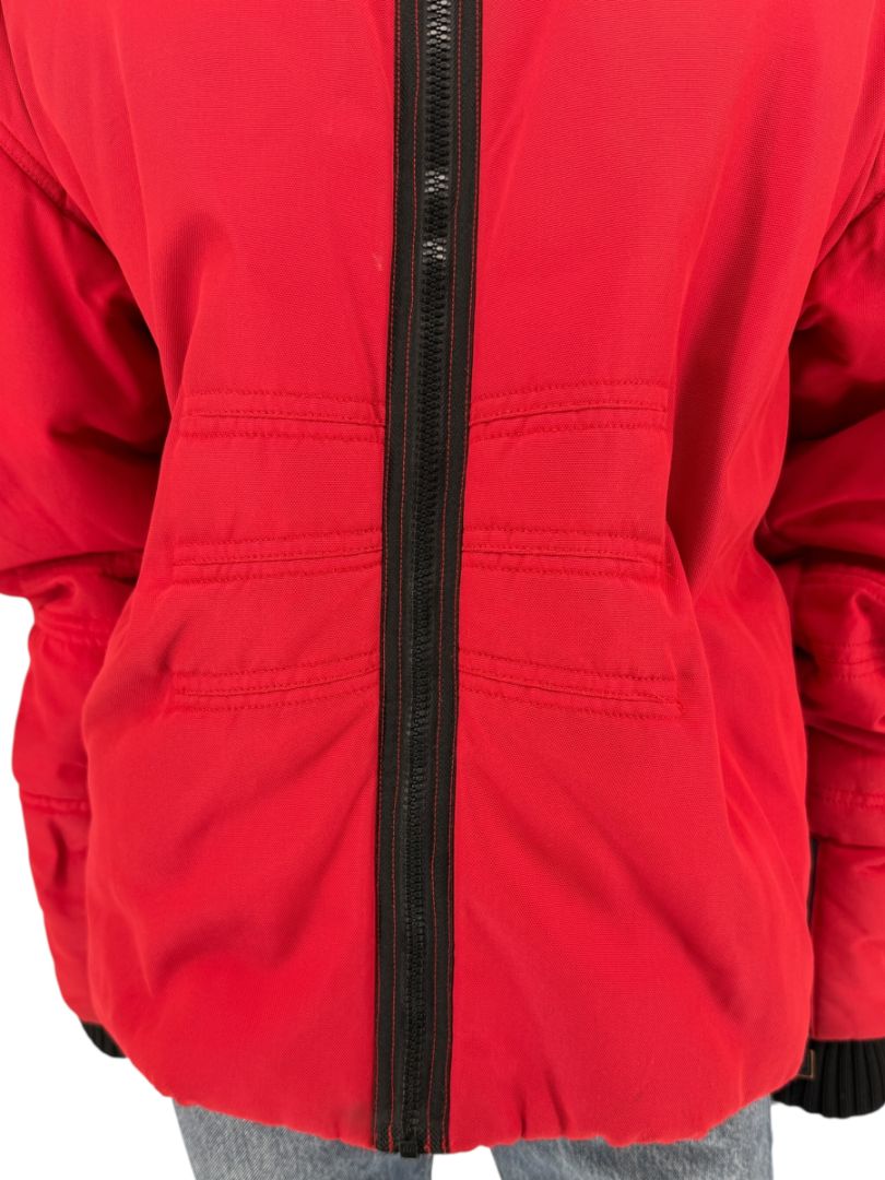 Chanel Red Hooded Puffer Technical Jacket – Size 42