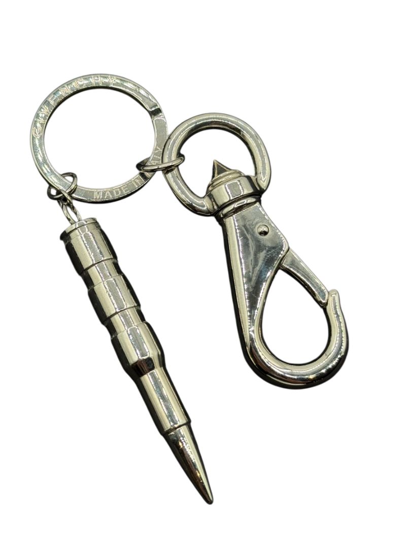 Givenchy Silver Bullet Keychain / Bag Charm – Excellent Pre-Owned Condition