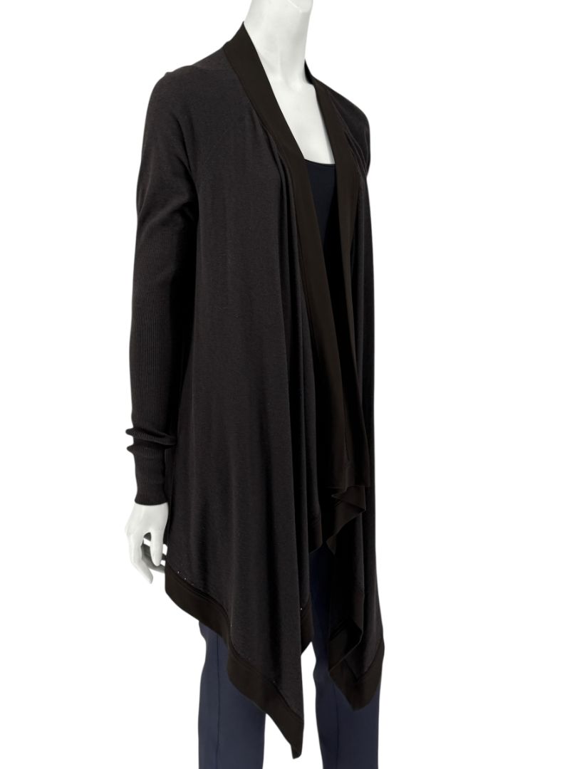 Givenchy Soft Black/Charcoal Drape Cardigan – Size S