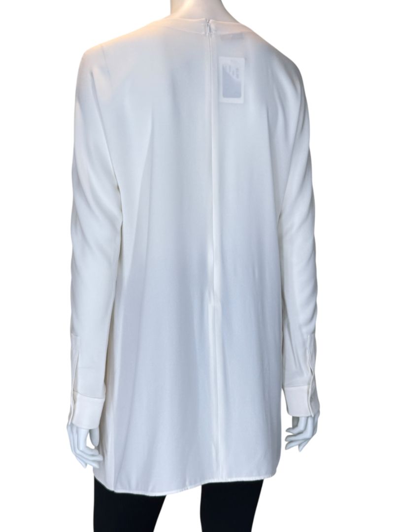 Akris Ivory Mulberry Silk Tunic Top – Size 8