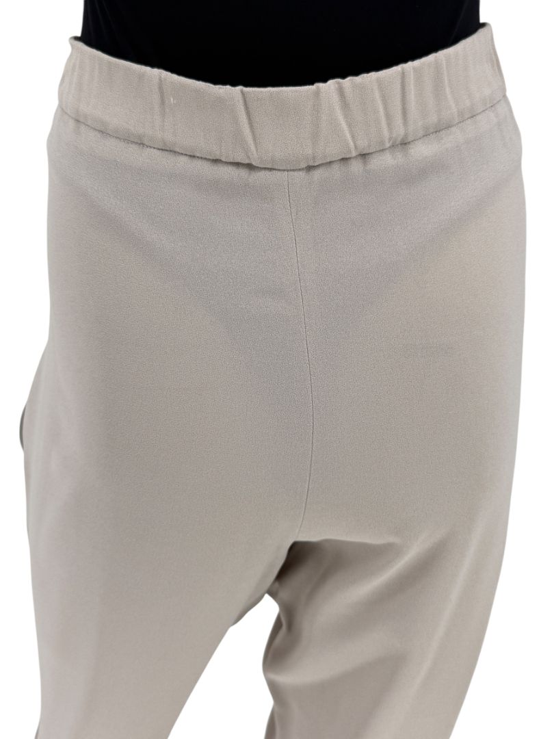 Fendi Taupe Cropped Trousers with Black Side Trim – Size IT 44 / US 8
