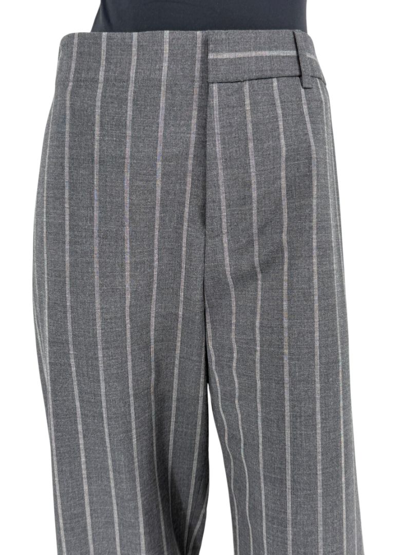 MONSE Charcoal Gray Pinstripe Cropped Trousers – Size 10
