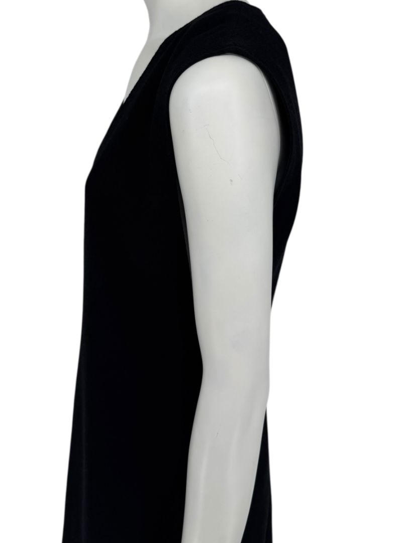 Lida Baday Black Wool Deep-V Mini Dress – Size 12