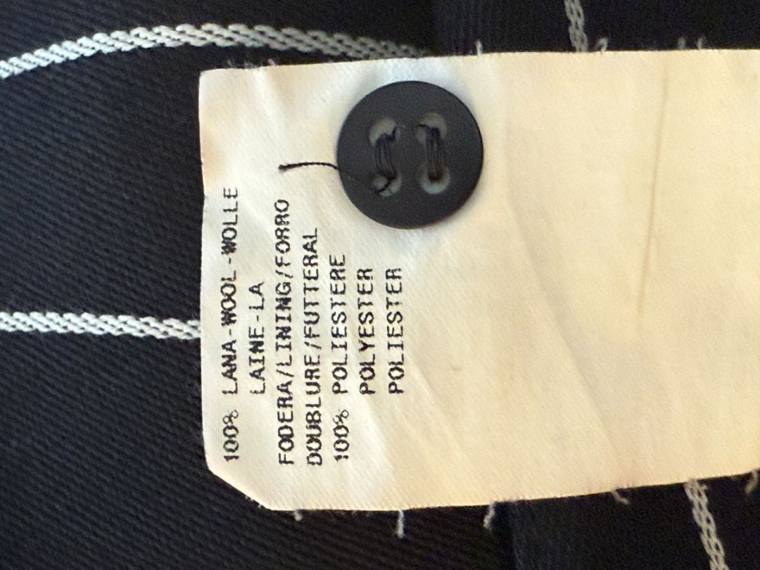 Armani Collezioni Black Pinstripe Wool Skirt – Size 12