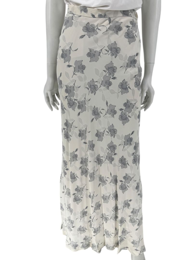 Votre Nom Paris Gray Floral Maxi Skirt – Size 46