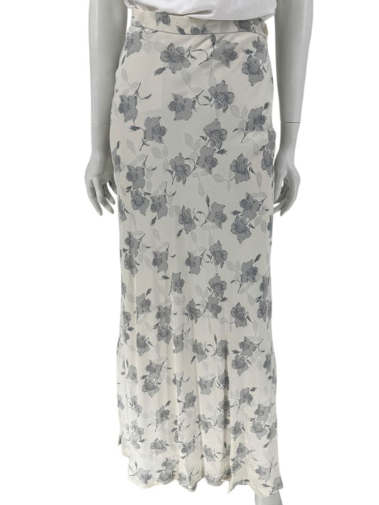 Votre Nom Paris Gray Floral Maxi Skirt – Size 46