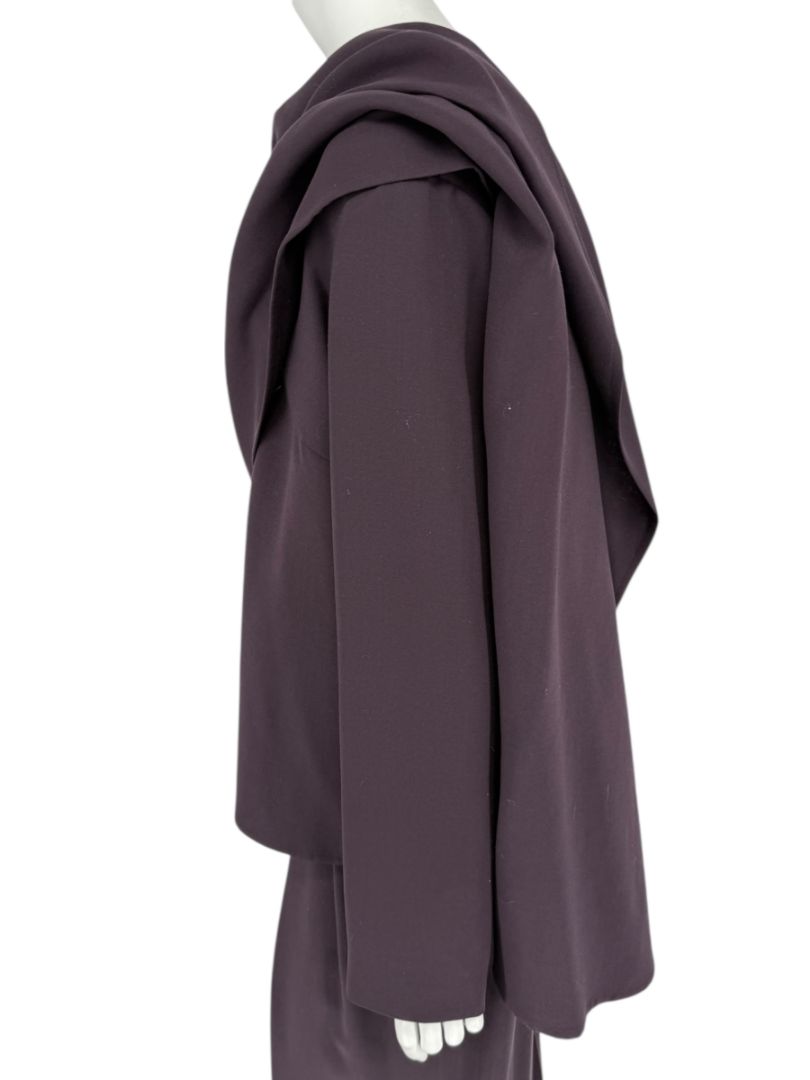 Ron Leal Aubergine Wool-Blend Two-Piece Set – Size 12