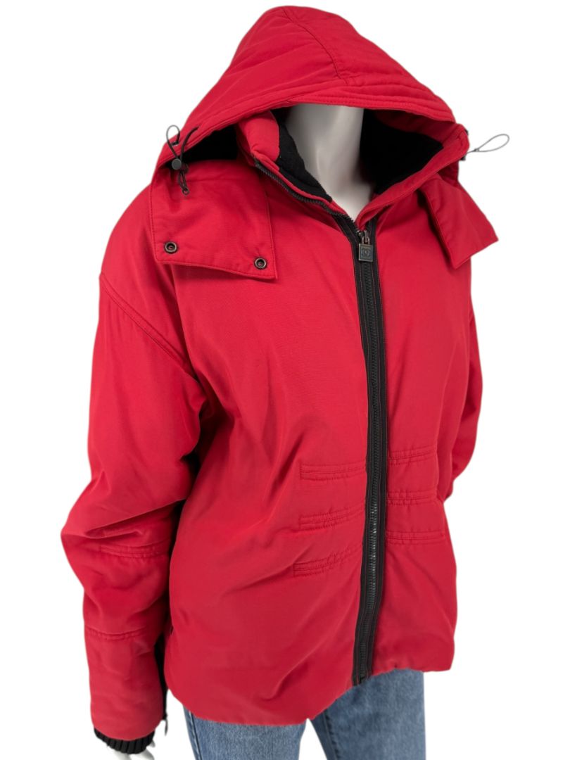 Chanel Red Hooded Puffer Technical Jacket – Size 42