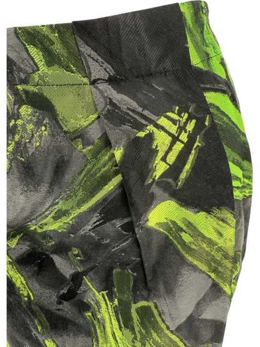 Lafayette 148 New York Green & Black Abstract Bubble Skirt – Size 8