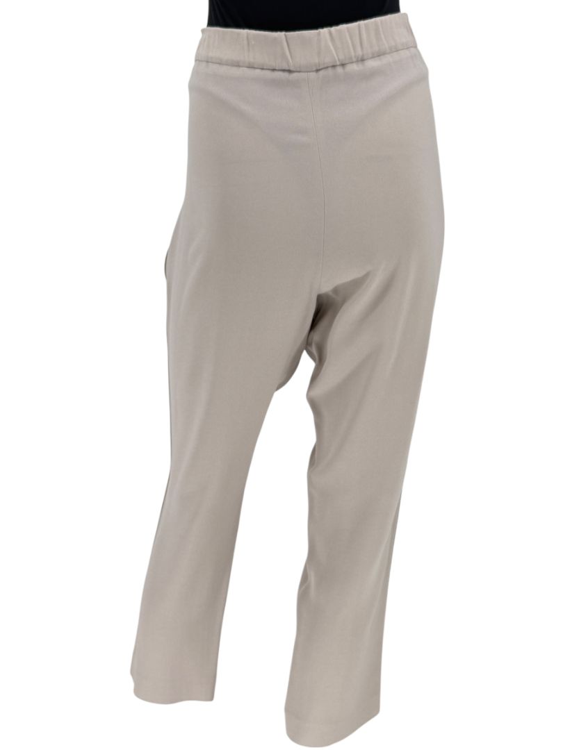 Fendi Taupe Cropped Trousers with Black Side Trim – Size IT 44 / US 8