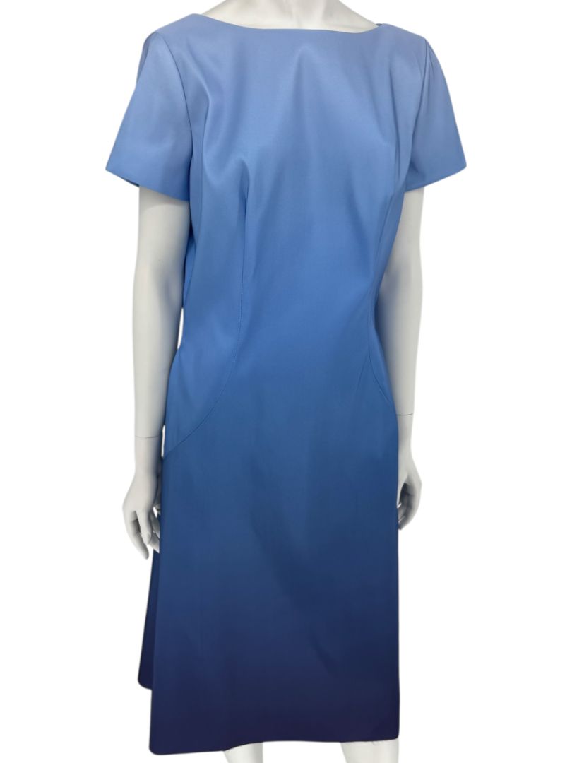 Pamella Roland Blue Ombré Cocktail Dress – Large