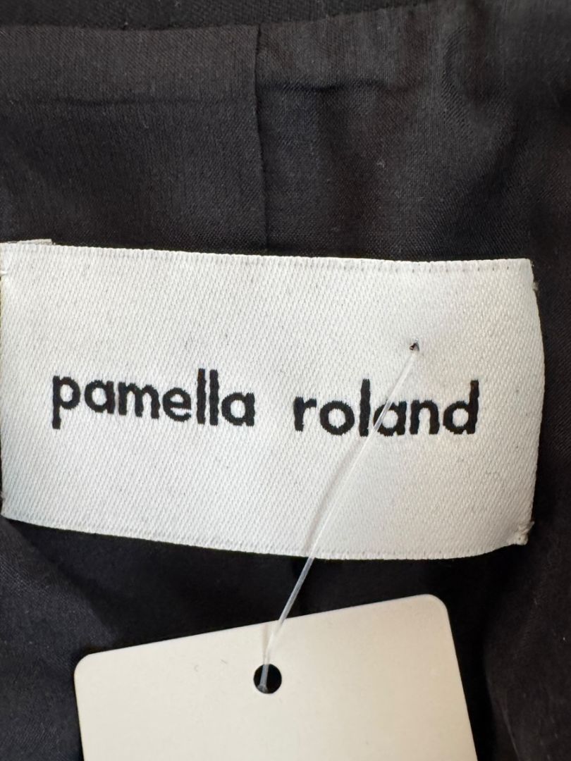 Pamella Roland Black Embellished Longline Jacket – Large