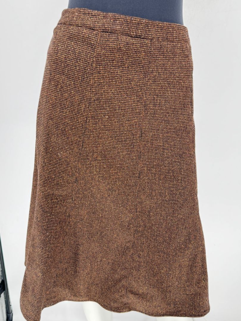 Etro Brown Wool Blend Flared Skirt – Size 46 (Approx. US 10/12)