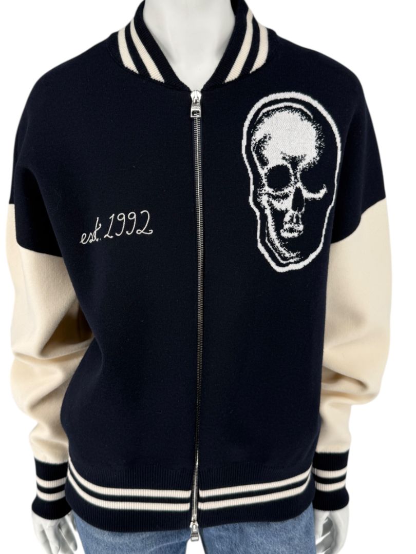 Alexander McQueen Wool Blend Skull Varsity Jacket – Size S (Men's)