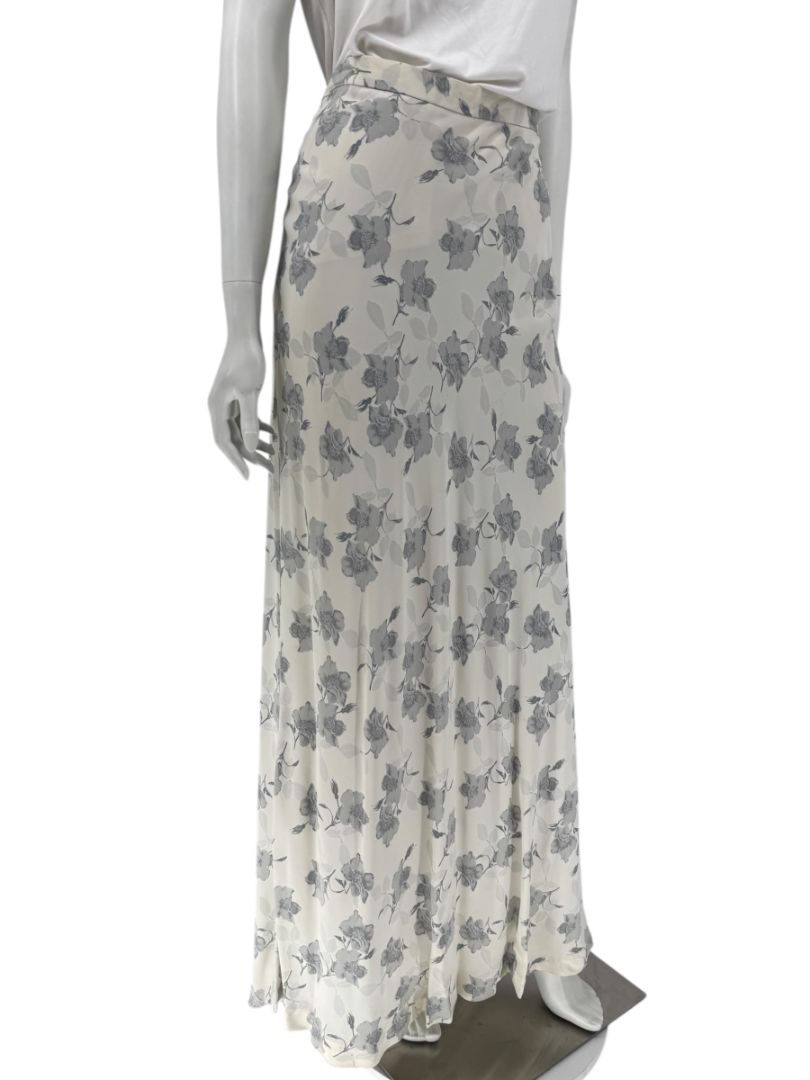 Votre Nom Paris Gray Floral Maxi Skirt – Size 46