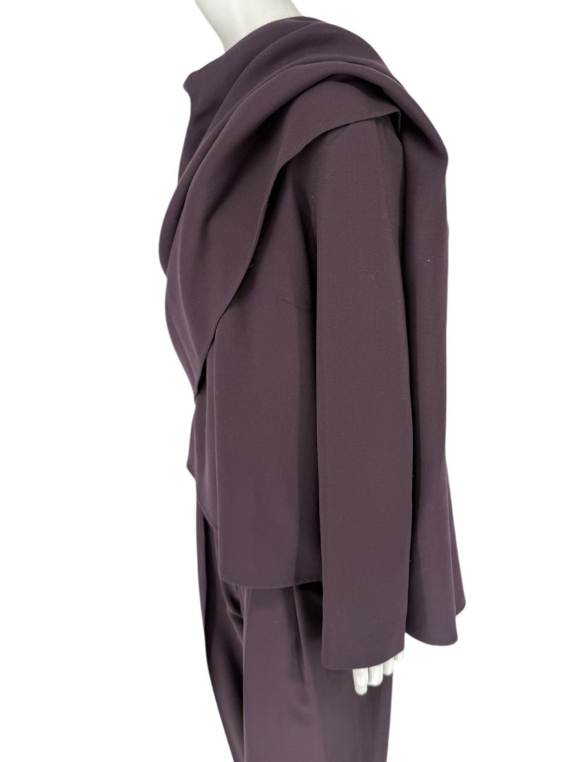 Ron Leal Aubergine Wool-Blend Two-Piece Set – Size 12