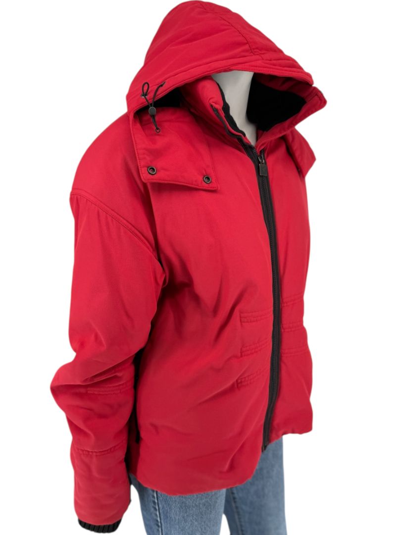 Chanel Red Hooded Puffer Technical Jacket – Size 42