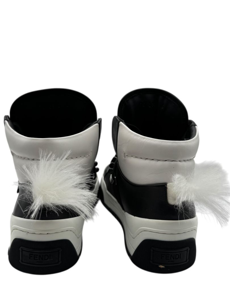 Fendi “Karl Loves Fendi” Studded High-Top Sneakers – Size 6 Mens