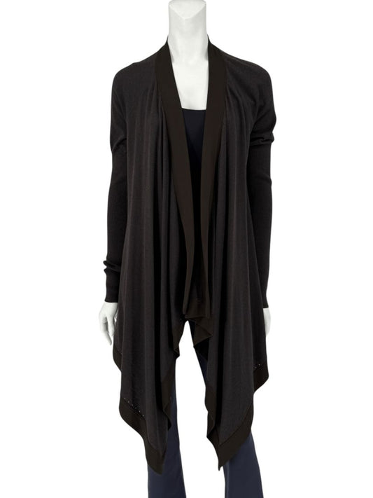 Givenchy Soft Black/Charcoal Drape Cardigan – Size S
