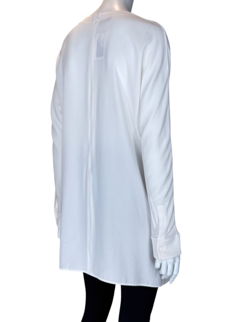 Akris Ivory Mulberry Silk Tunic Top – Size 8