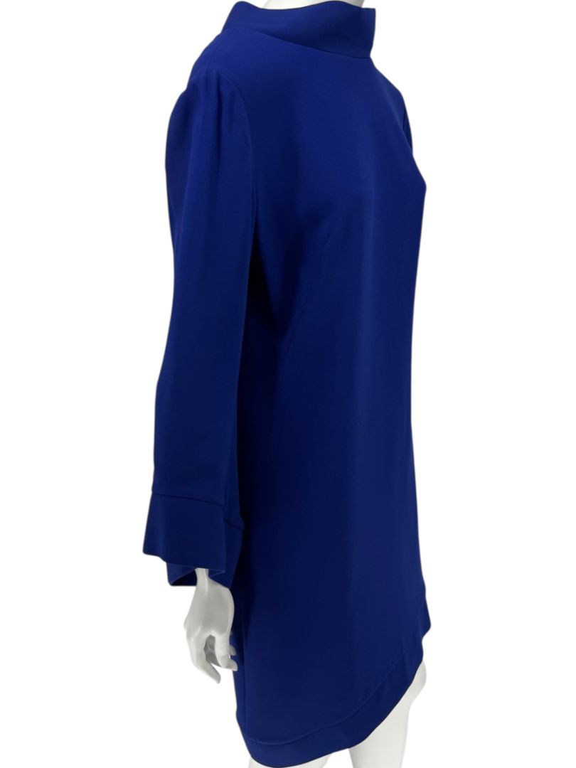 Pamella Roland Cobalt Blue Structured Shift Dress – Large