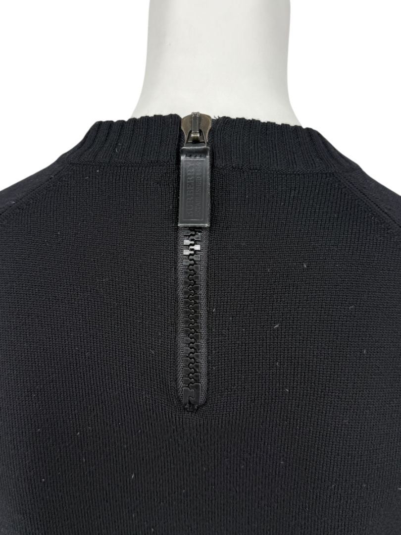 Burberry London Black Wool Logo Sweater – Size L