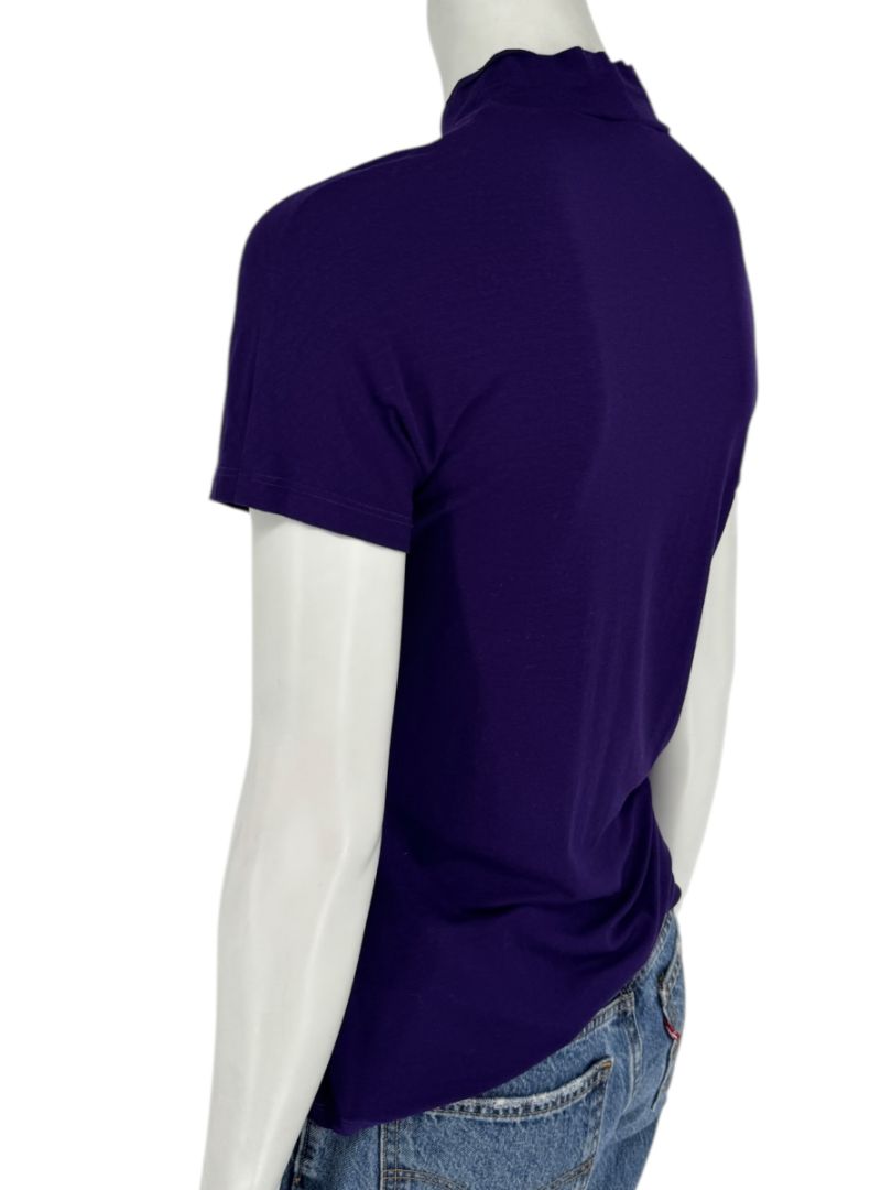 Max Mara Made in Italy Purple Mock Neck T-Shirt – Size L