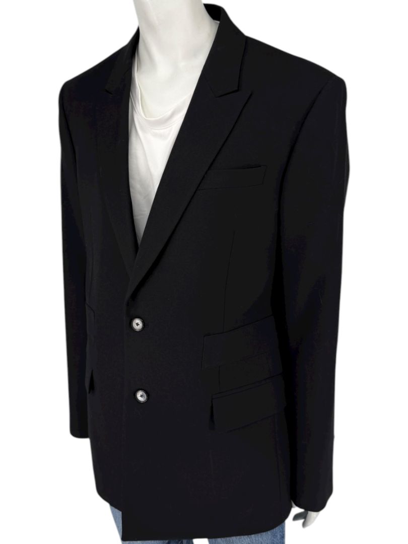Givenchy Paris Men’s Black Wool Blazer – Size EU 52 - Made in Italy – New with Tags
