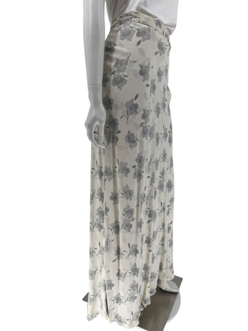 Votre Nom Paris Gray Floral Maxi Skirt – Size 46