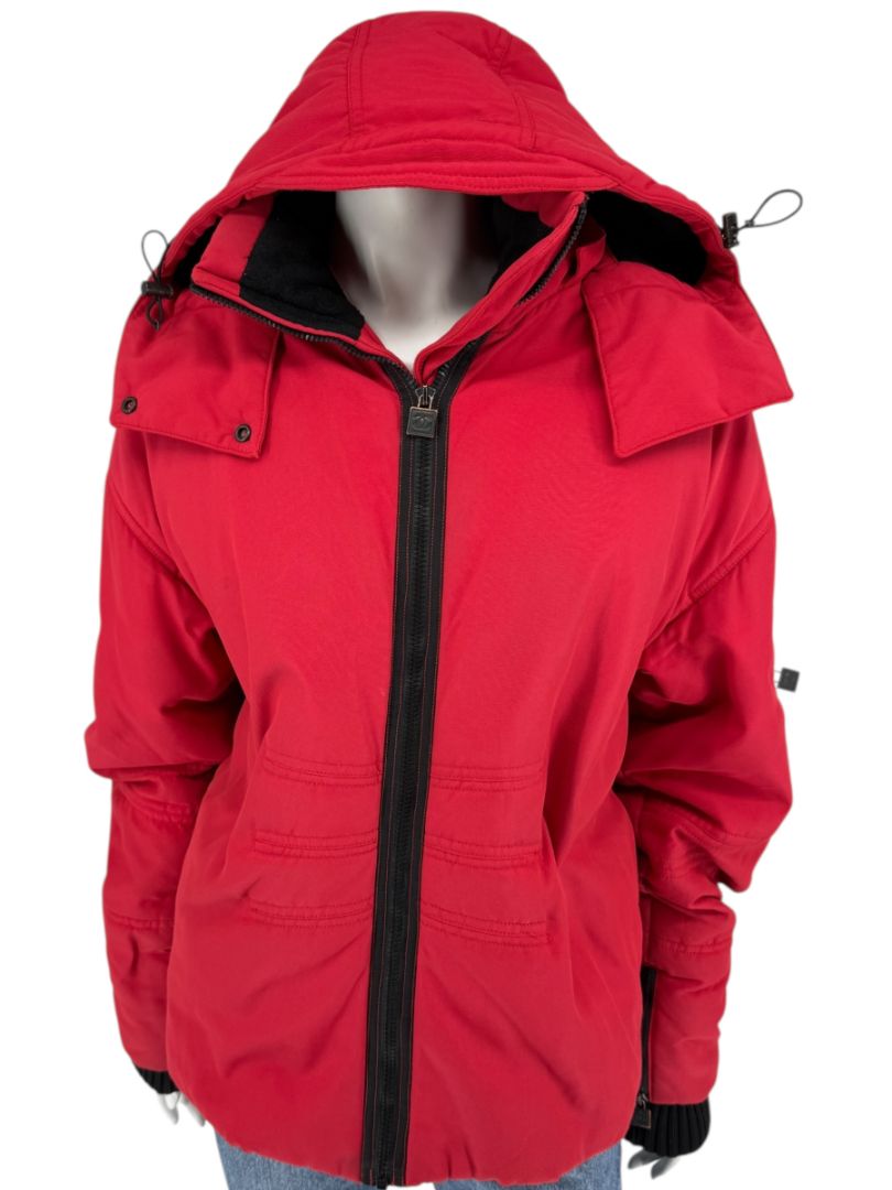 Chanel Red Hooded Puffer Technical Jacket – Size 42