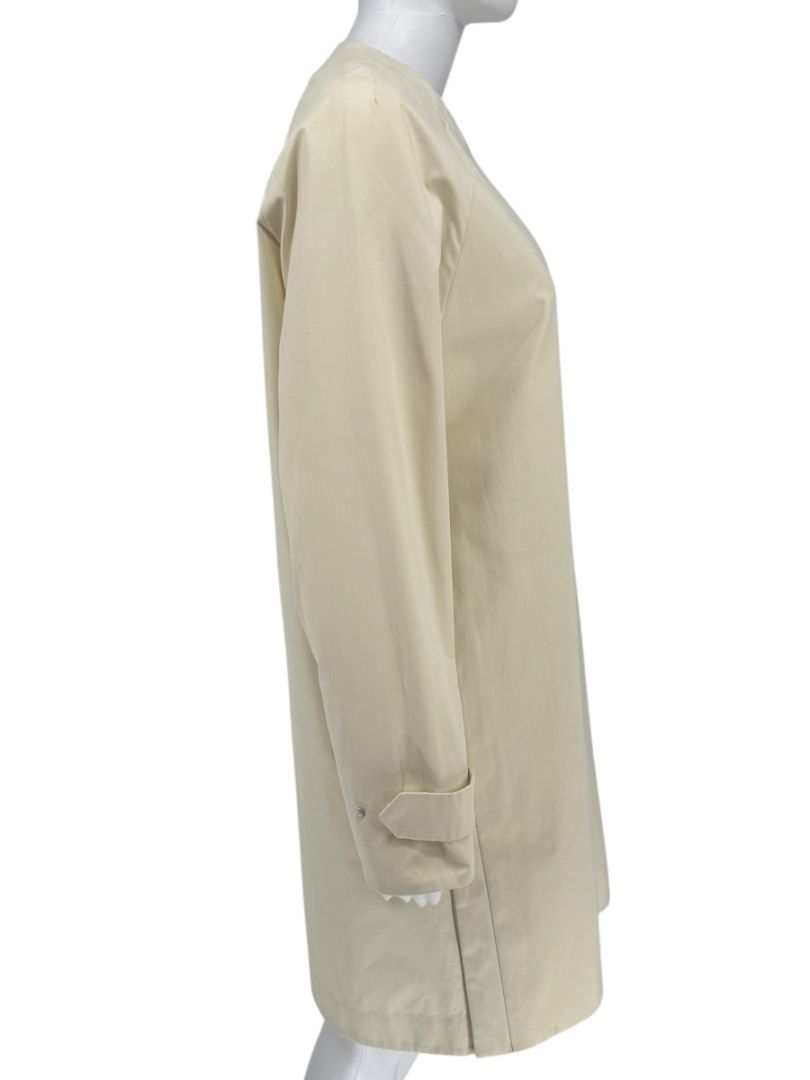 A-K-R-I-S- Cream Magnetic Closure Cotton Coat – Size 6