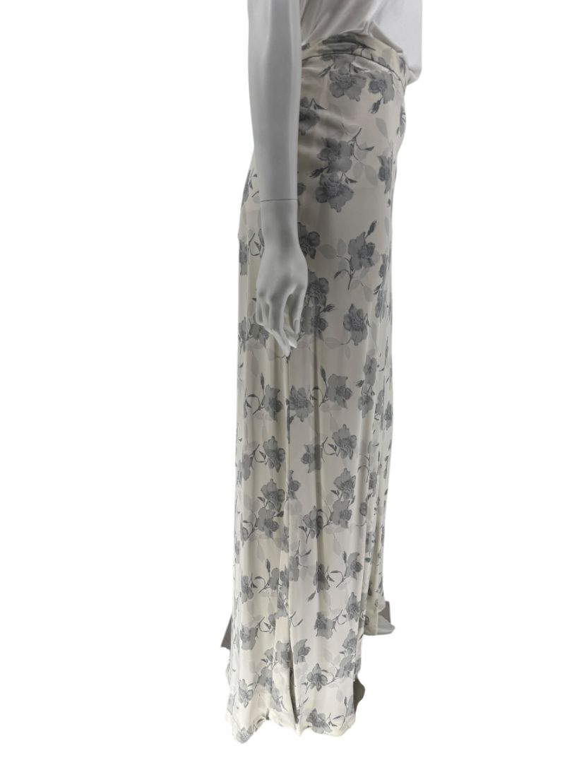 Votre Nom Paris Gray Floral Maxi Skirt – Size 46