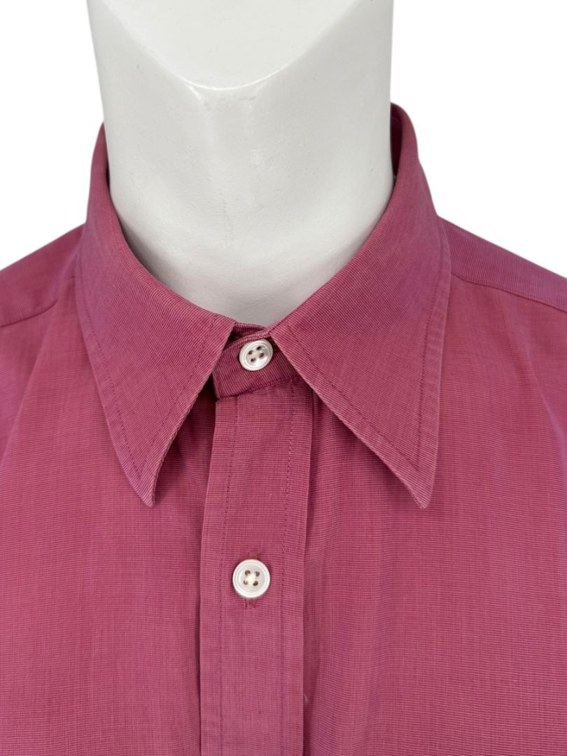 Craig Taylor Raspberry Pink 100% Cotton Button-Front Shirt – Size M