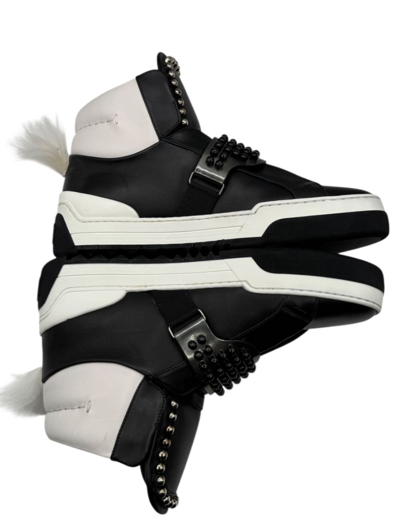 Fendi “Karl Loves Fendi” Studded High-Top Sneakers – Size 6 Mens