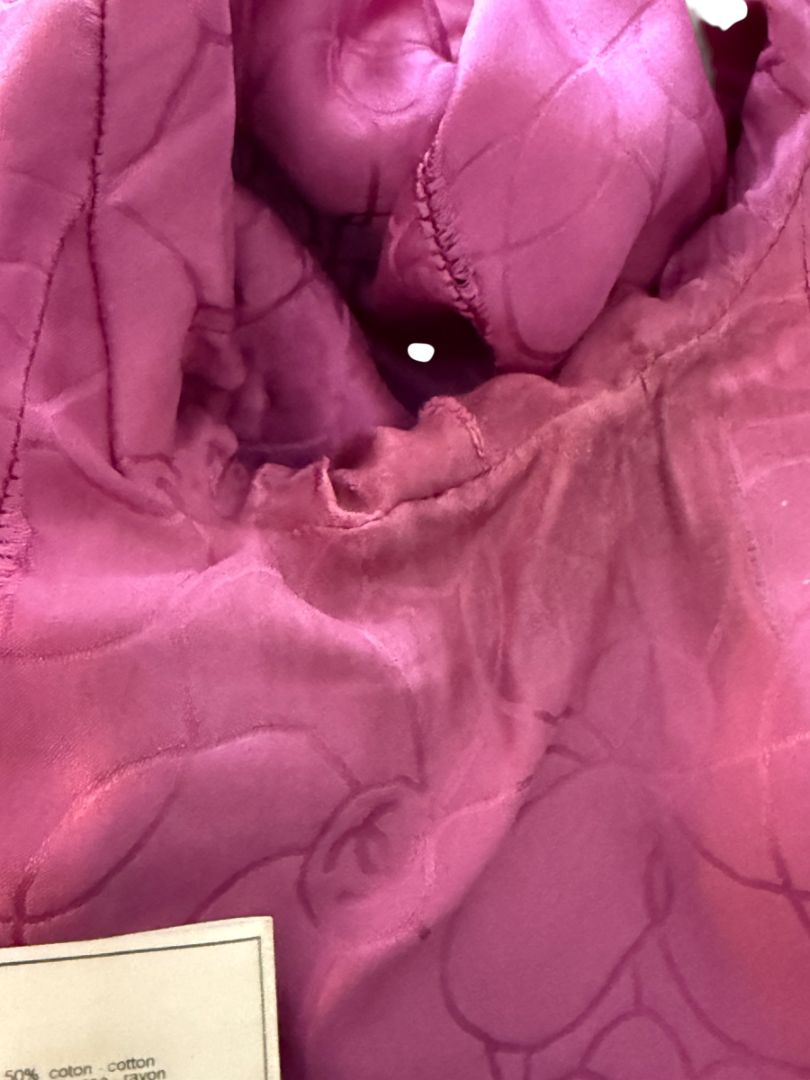 Chanel Fuchsia Textured Cotton-Blend Jacket – Size 42