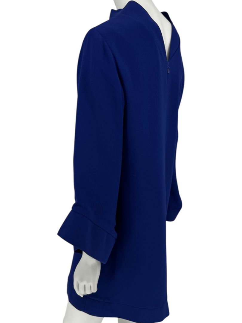 Pamella Roland Cobalt Blue Structured Shift Dress – Large