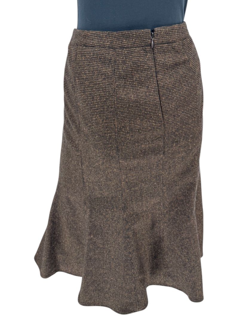 Etro Brown Wool Blend Flared Skirt – Size 46 (Approx. US 10/12)