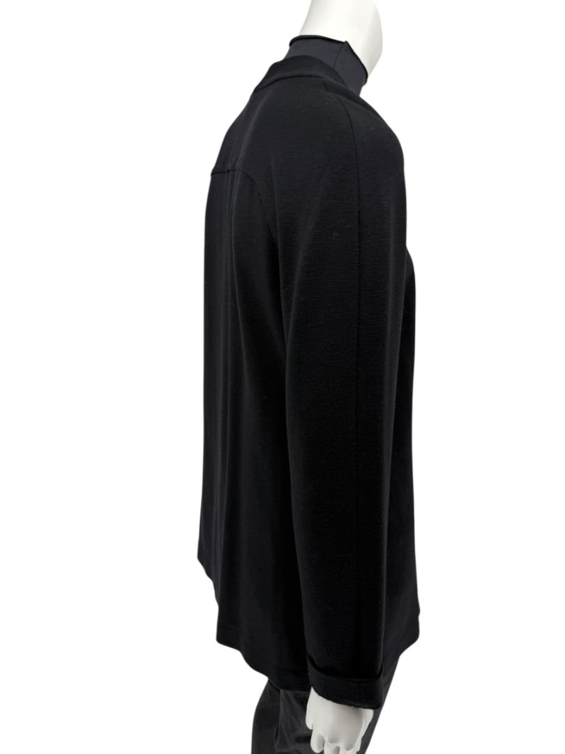 Lida Baday Black Wool Knit Cardigan - Size 12