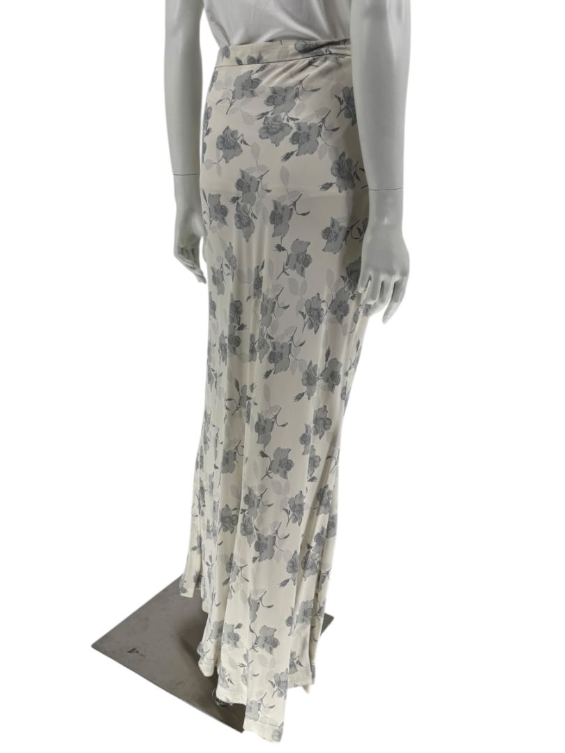 Votre Nom Paris Gray Floral Maxi Skirt – Size 46