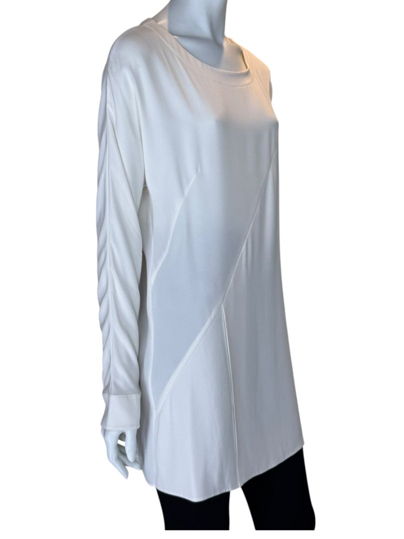 Akris Ivory Mulberry Silk Tunic Top – Size 8