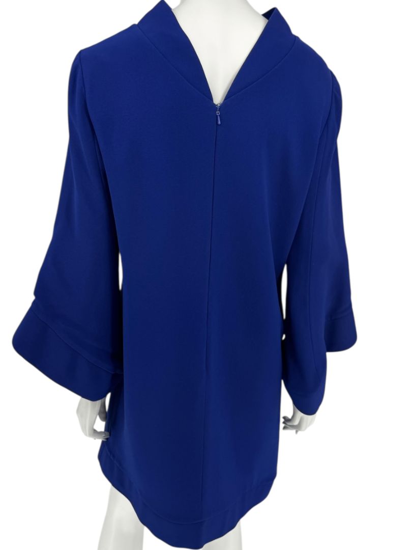 Pamella Roland Cobalt Blue Structured Shift Dress – Large