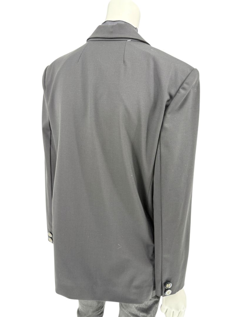 Pamella Roland Black Blazer Jacket Women’s Large – Classic 2 Button Wool Blend Career Workwear