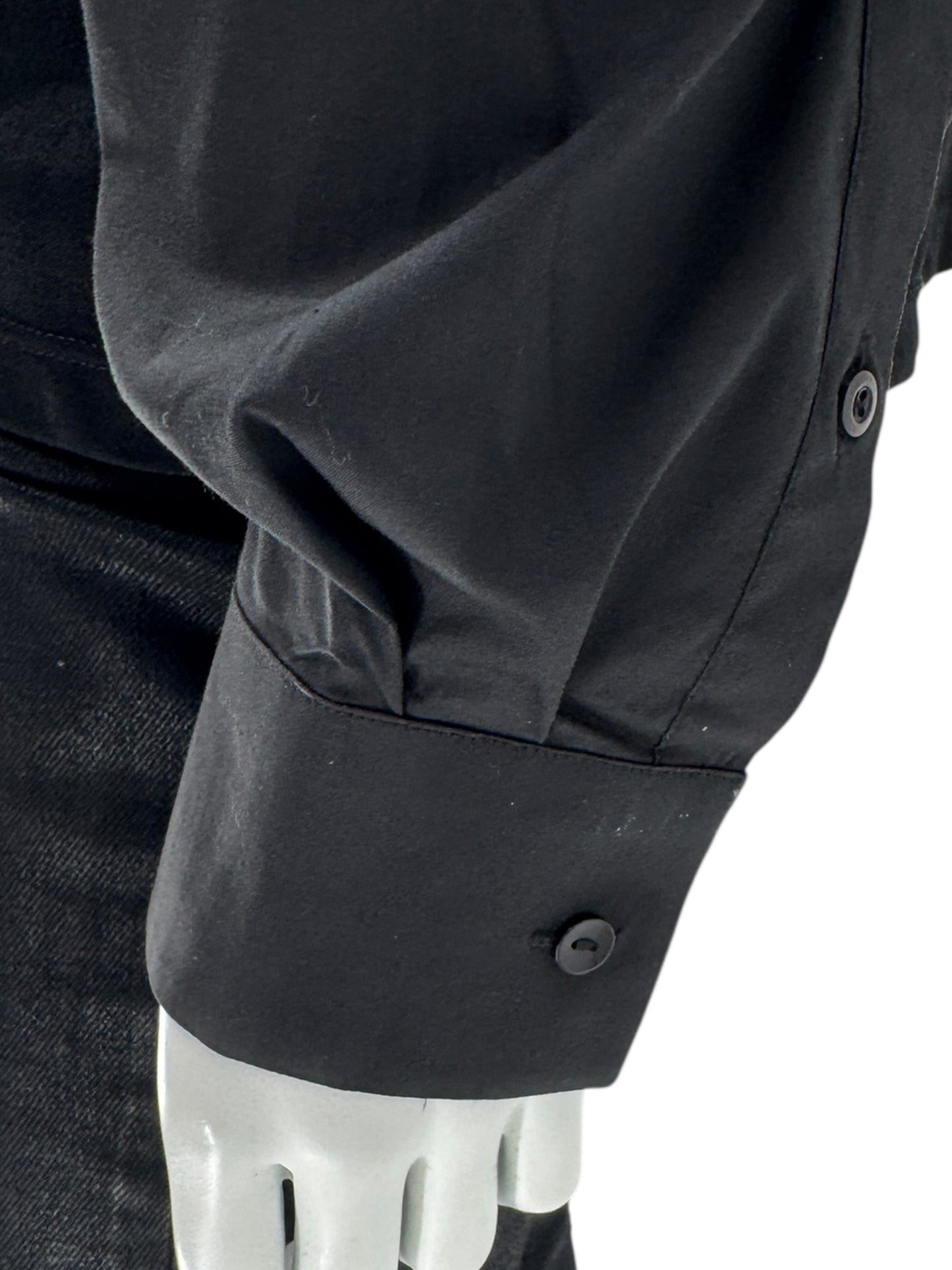 Prada Black Mixed-Fabric Long Sleeve Top – Size IT 40