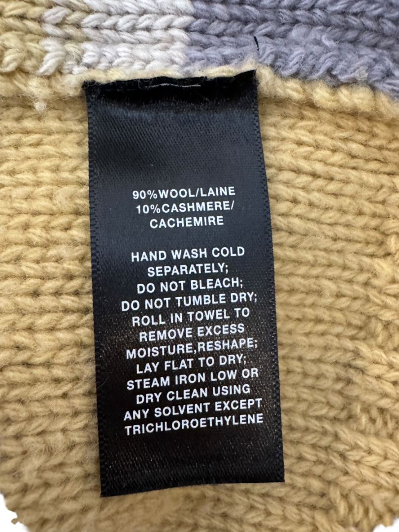 Lafayette 148 New York Wool-Cashmere Ombre Mock Neck Sweater – Size L