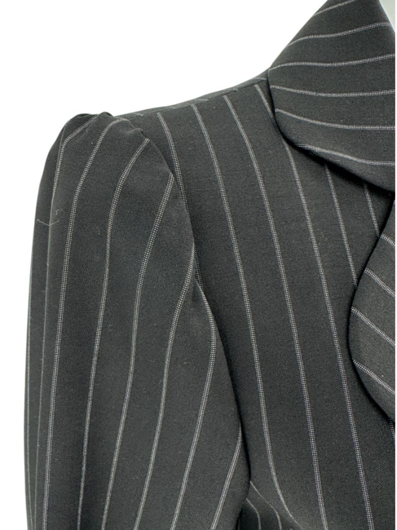 Armani Collezioni Charcoal Pinstripe 3-Piece Suit – Size 12