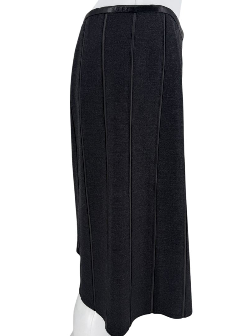 Armani Collezioni Charcoal Gray Wool-Blend Pencil Skirt – Size 10 / IT 46