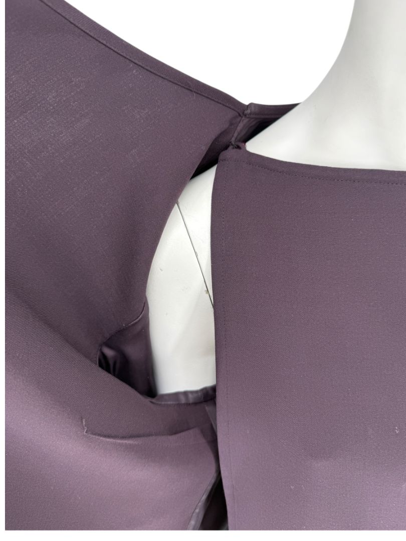 Ron Leal Aubergine Wool-Blend Two-Piece Set – Size 12