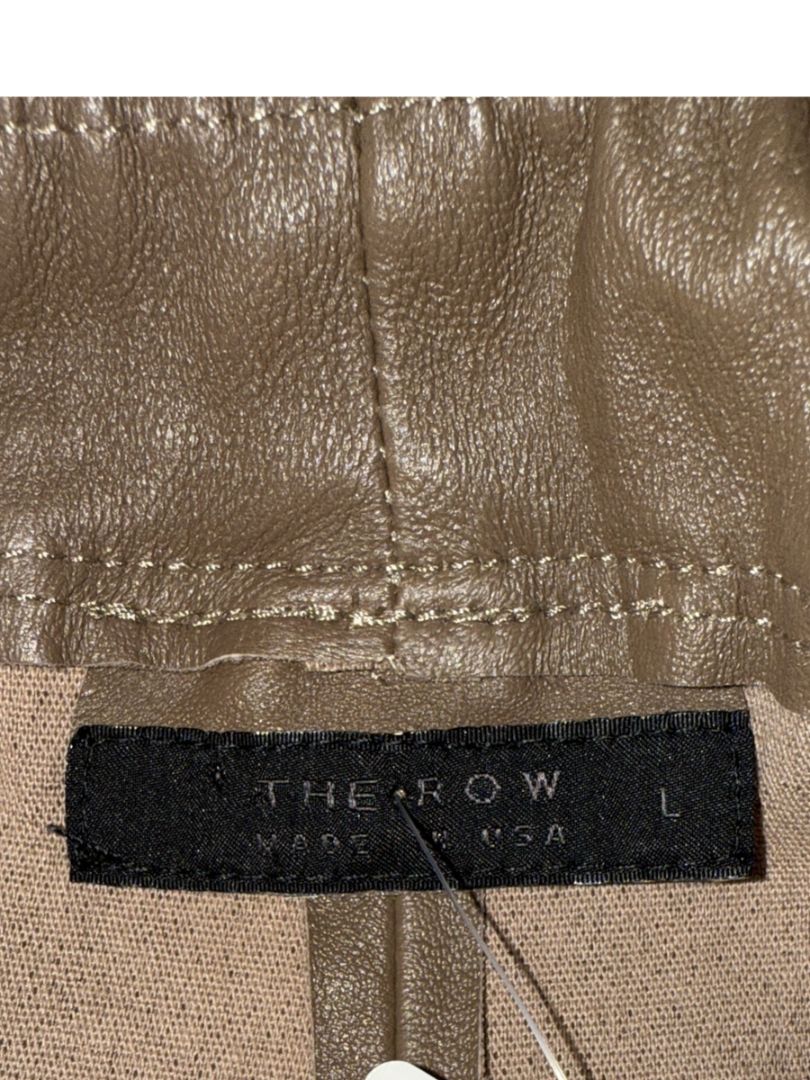 The Row Taupe Lambskin Stretch Leather Leggings – Size L