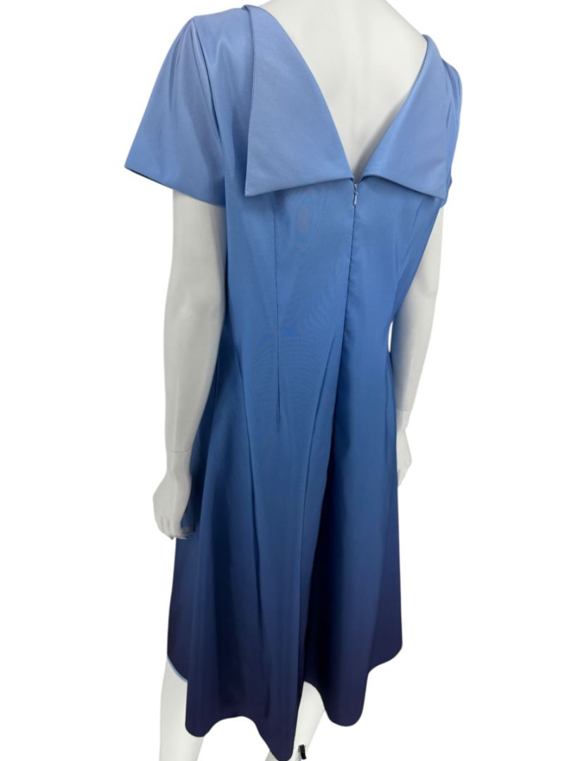 Pamella Roland Blue Ombré Cocktail Dress – Large