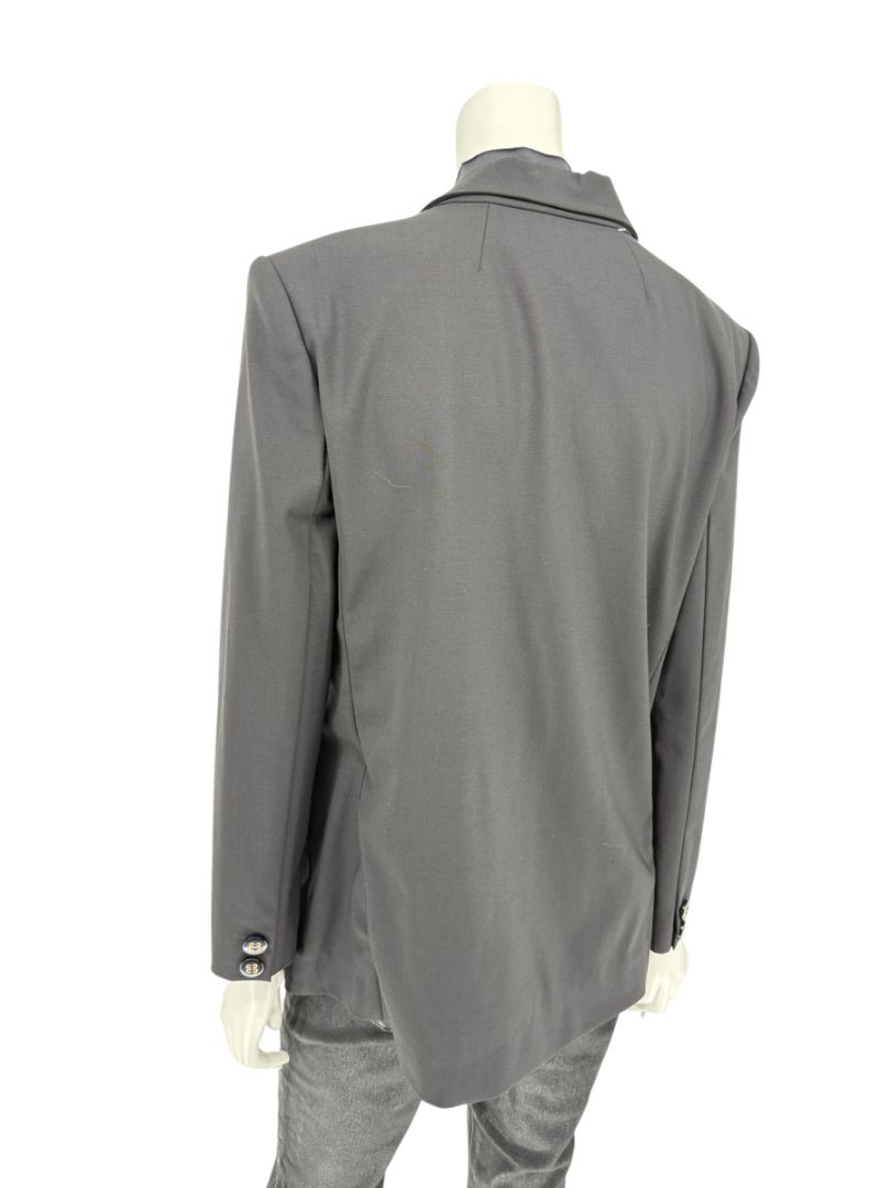 Pamella Roland Black Blazer Jacket Women’s Large – Classic 2 Button Wool Blend Career Workwear